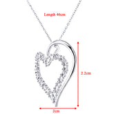 Heart Shape Diamond  Pendant in UK Hallmarked 9ct White Gold